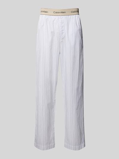 Calvin Klein Underwear Relaxed Fit Pyjama-Hose mit Logo-Stitching Modell 'Sleep' Offwhite 1