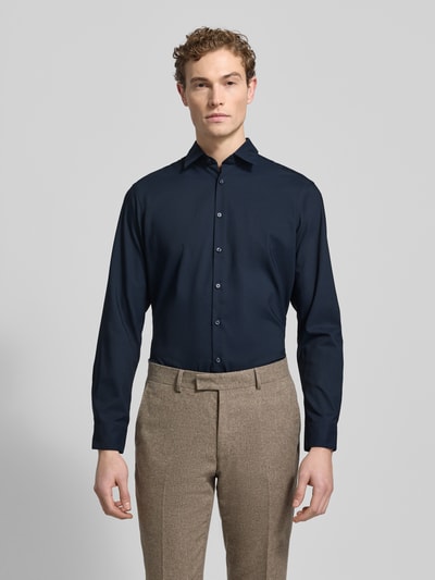 Jake*s Regular Fit Business-Hemd mit Knopfleiste Marine 4