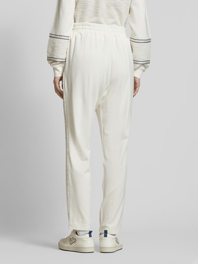 LIU JO SPORT Regular fit sweatpants met galonstrepen Offwhite - 5