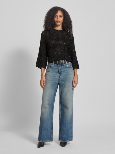 B.Young Relaxed Fit Pullover in Strick-Optik Modell 'Oliva' Black 1