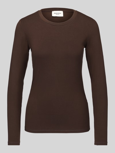 Weekend Max Mara Regular fit shirt met lange mouwen van viscosemix model 'MULTIE' Donkerbruin - 2