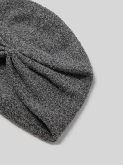 Loevenich Muts van zuivere wol in gebreide look, model 'NOS' Donkergrijs - 2