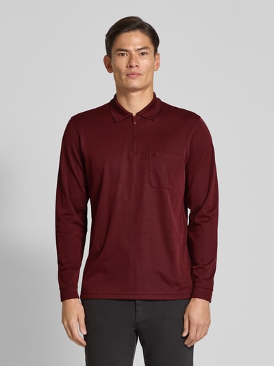 RAGMAN Poloshirt mit Brusttasche Bordeaux 4