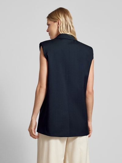 Weekend Max Mara Linnen gilet met reverskraag, model 'DONNA' Marineblauw - 5