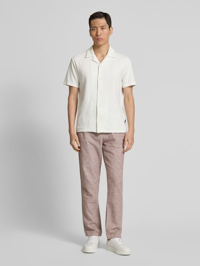 Tom Tailor Regular Fit Leinenhose mit elastischem Bund Sand 1