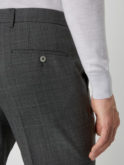 BOSS Slim fit pantalon van scheerwol, model 'Ben' Middengrijs - 3