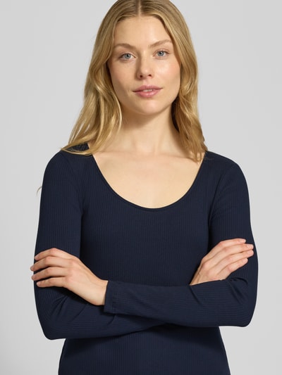 Lauren Ralph Lauren Longsleeve in Ripp-Optik Modell 'CHITRA' Dunkelblau 3