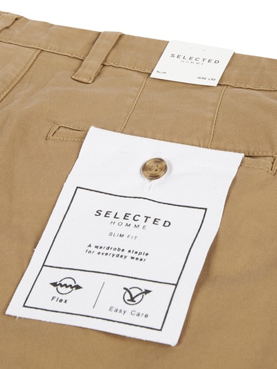 SELECTED HOMME Slim fit chino met biologisch katoen, model 'Miles' Camel - 6