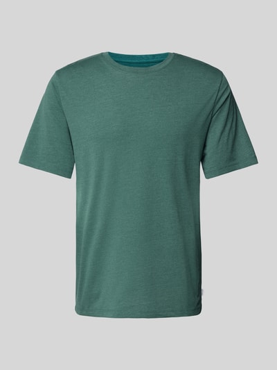 Jack & Jones T-Shirt mit geripptem Rundhalsausschnitt Petrol Melange 1