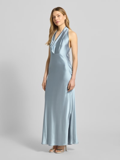 Hey Kyla Abendkleid mit Wasserfall-Ausschnitt und tiefem Rückenausschnitt Hellblau 1