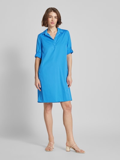 ROBE LÉGÈRE Knielange overhemdjurk in effen design Bleu - 1