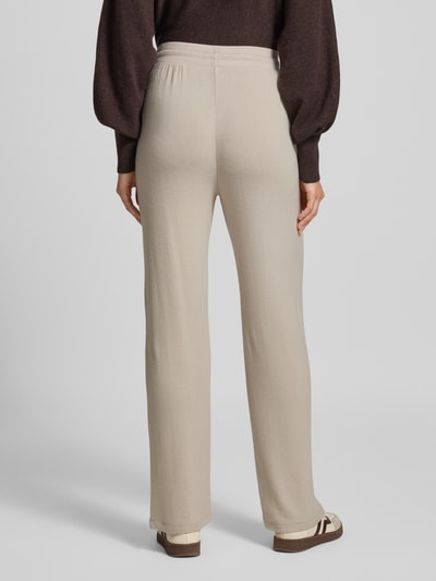 Marc O'Polo Spodnie sportowe o szerokim kroju z mieszanki modalu Beżowy melanż 4