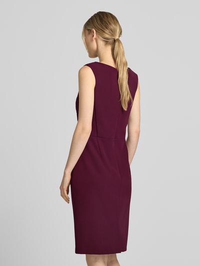 Vera Mont Tailliertes Cocktailkleid mit Raffung Dunkelrot 5