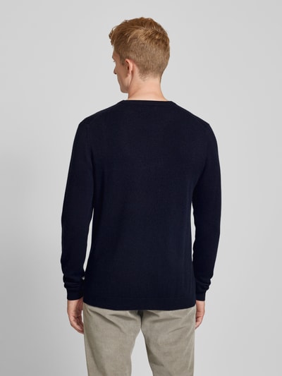 Matinique Kasjmier pullover met ronde hals, model 'mordy' Marineblauw - 5