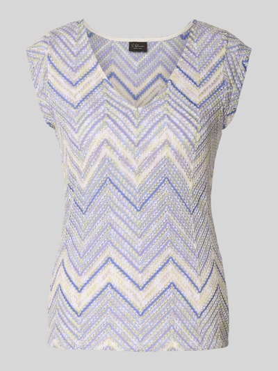 s.Oliver BLACK LABEL T-shirt o kroju regular fit z dekoltem w serek Jasnozielony 2