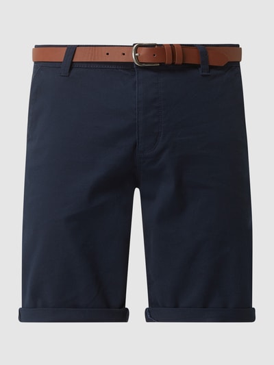 REVIEW Korte chino met riem Donkerblauw - 2