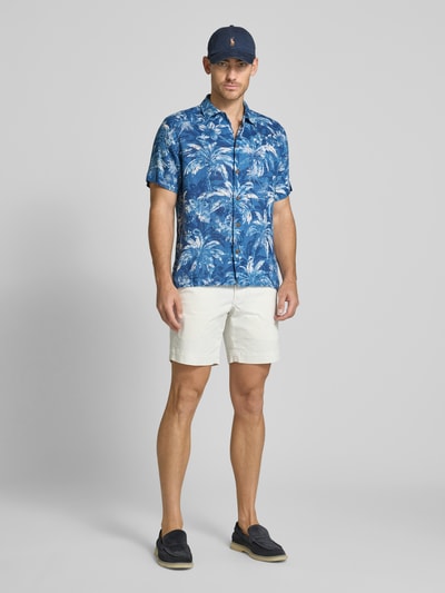 Polo Ralph Lauren Koszula lniana o kroju classic fit z rękawem o dł. 1/2 Królewski niebieski 1