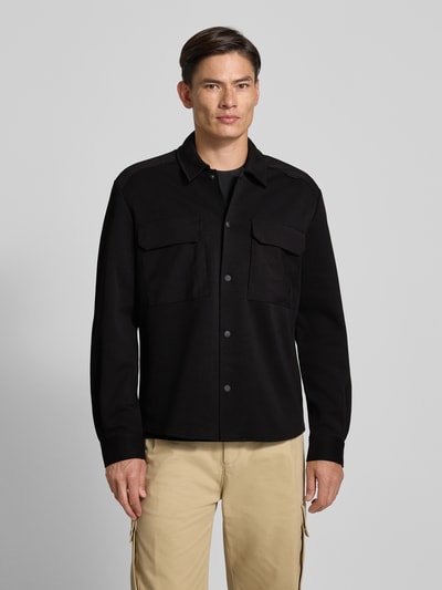 Antony Morato Regular fit overhemdjack van katoenmix met borstzakken Zwart - 4