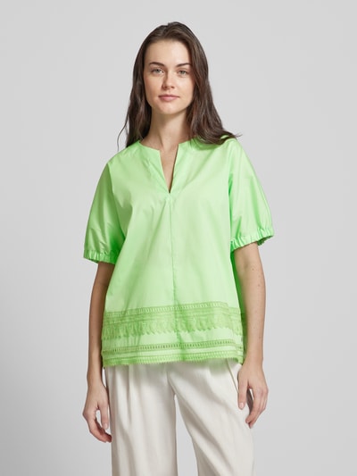 Marc Cain Bluse mit V-Ausschnitt Neon Gruen 4