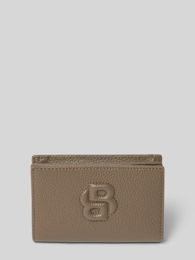 BOSS Portemonnaie mit Logo-Stitching Modell 'Anett' Taupe 1