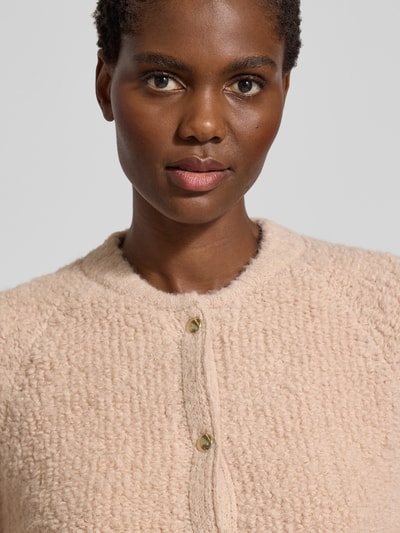 Lanius Regular fit gebreid jack van alpacamix, model 'College' Beige - 3