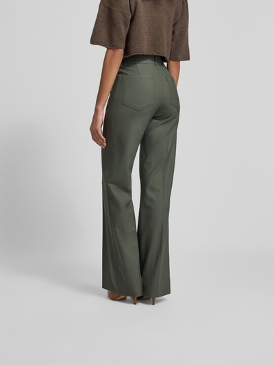 Victoria Beckham Straight Fit Bundfaltenhose mit Woll-Anteil Schilf 5