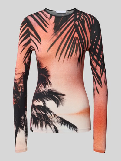 Rabanne Slim Fit Longsleeve Aus Viskose Mix orange Online Kaufen rabanne-slim-fit-longsleeve-aus-viskose-mix-orange-online-kaufen