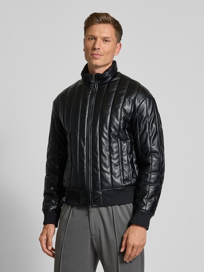 ARMANI EXCHANGE Blouson in Leder-Optik mit Zweiwege-Reißverschluss Black 4