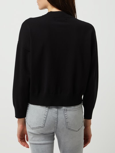 Mango Sweatshirt mit überschnittenen Schultern Modell 'Kobi' Black 5