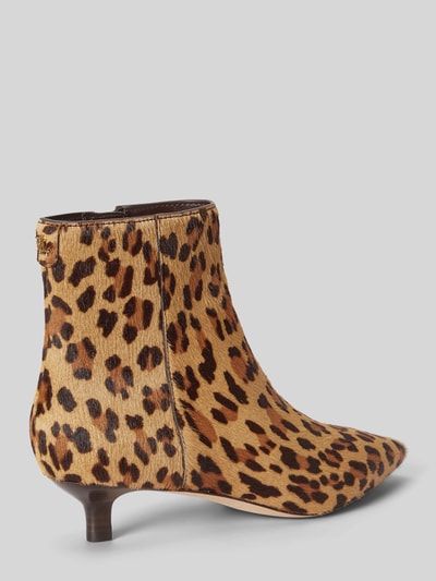 Lauren Ralph Lauren Stiefelette mit Kitten Heel aus Rindsnappa Hellbraun 4