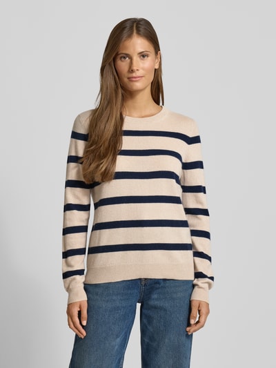 Christian Berg Woman Gebreide pullover van puur kasjmier Beige - 4