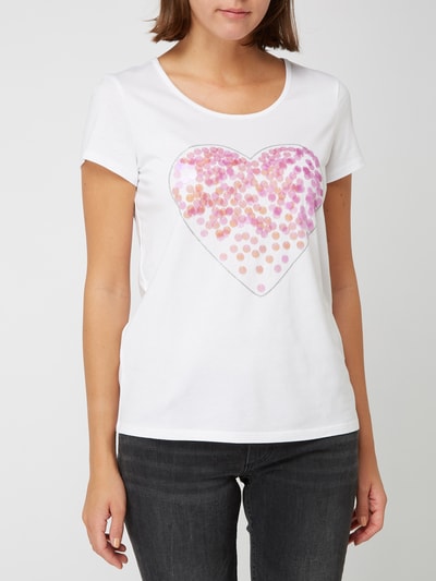 Montego TShirt mit HerzMotiv und Pailletten (weiss) online kaufen