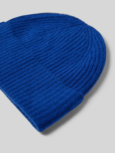 MCNEAL Gebreide muts van kasjmier met brede omslag Koningsblauw - 2