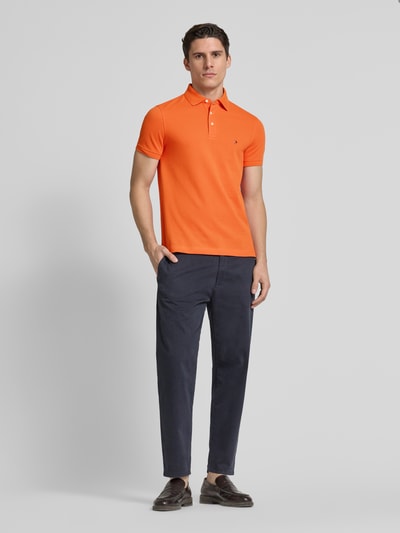 Tommy Hilfiger Slim fit poloshirt met logostitching, model '1985' Oranje - 1