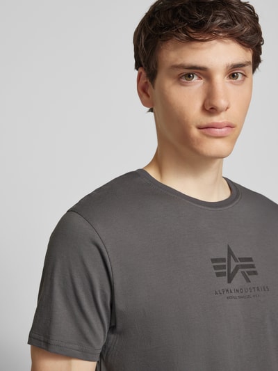 Alpha Industries T-Shirt mit Label-Print Anthrazit 3