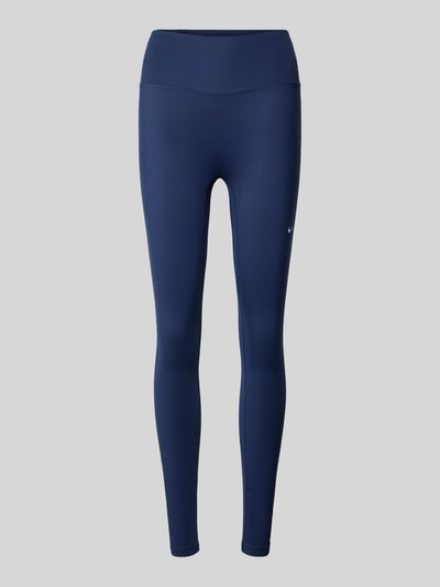 Produktfoto, Leggings mit Logo-Print Modell 'One' von NIKE TRAINING in Blau, Material-Mix mit Stretch-Anteil, Slim-Fit, elastischer Bund