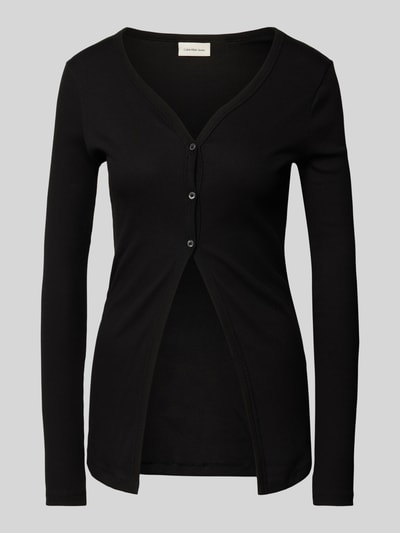 Calvin Klein Jeans Cardigan in Ripp-Optik Black 1