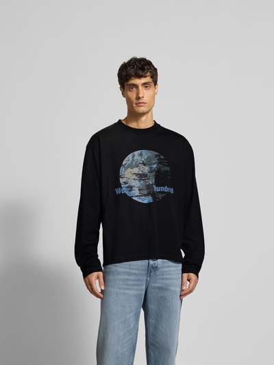 WON HUNDRED Longsleeve mit Label-Print Anthrazit 4