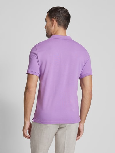 Marc O'Polo Regular fit poloshirt met labelstitching Lila - 5