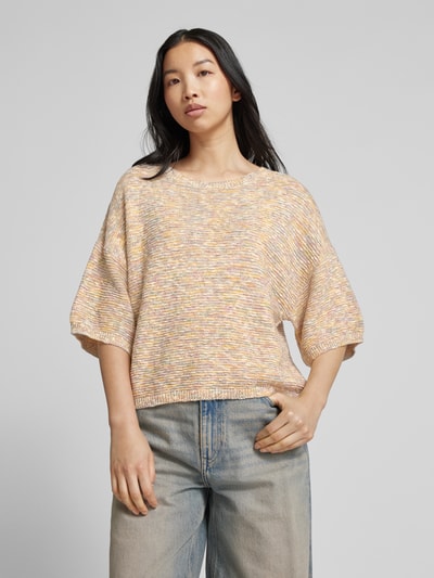 Jake*s Casual Strickshirt mit Rundhalsausschnitt Offwhite 4