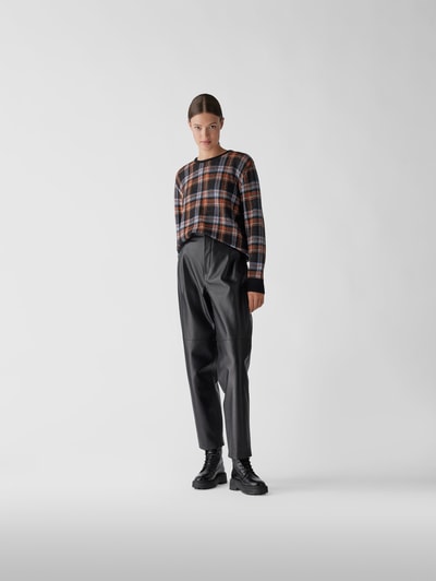No21 Pullover mit Karomuster Schwarz 1