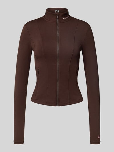 P.E Nation Jas met opstaande kraag Donkerbruin - 2