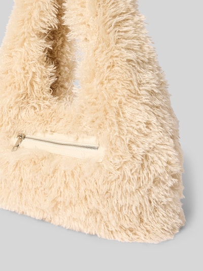 Marc Cain Handtas van imitatiebont met draagbanden Ecru - 3