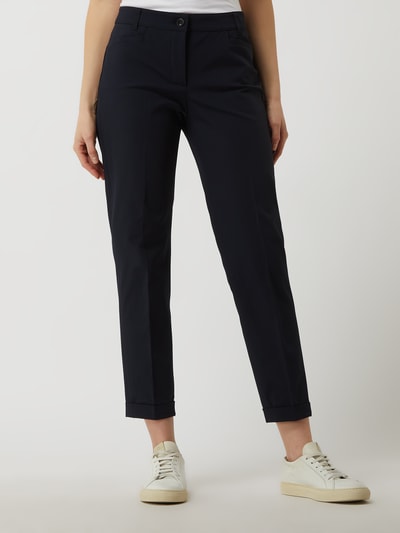 Raffaello Rossi Stoffen broek met stretch, model 'Ute' Marineblauw - 4