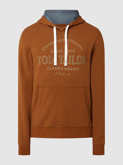 Tom Tailor Hoodie mit Logo Mittelbraun 2