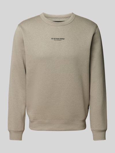 G-Star Raw Sweatshirt mit Label-Print Sand 2