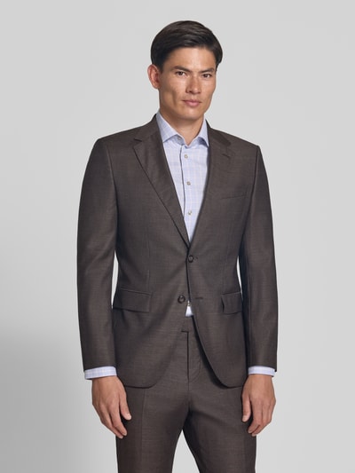 BOSS Slim fit colbert van scheerwolmix model 'H-Huge-MM-264' Roestrood - 4
