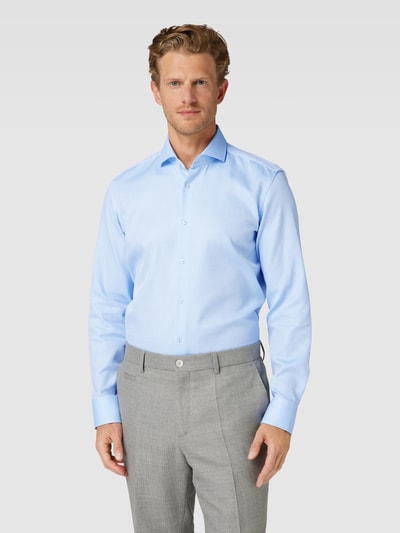 BOSS Modern Fit Zakelijk overhemd met haaikraag Bleu - 4