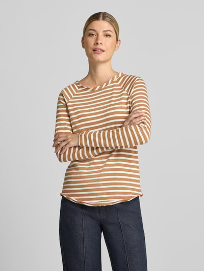 Smith and Soul Shirt met lange mouwen met afgeronde zoom Middenbruin - 4