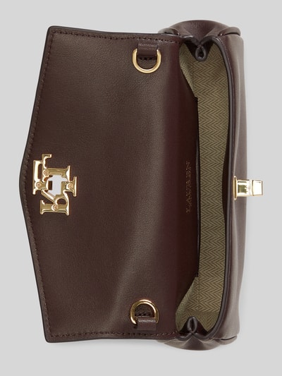 Lauren Ralph Lauren Schoudertas van echt leer met afneembare draagketting Donkerbruin - 6